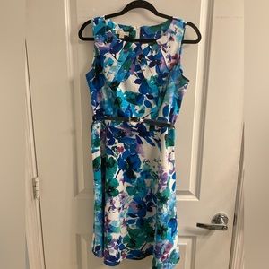 Watercolor Floral Midi Dress